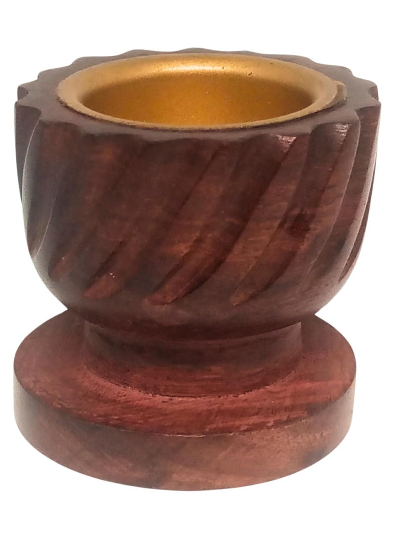 مبخرة بخور خشبية محمولة – مبخرة تقليدية للاستخدام المنزلي - Image 1