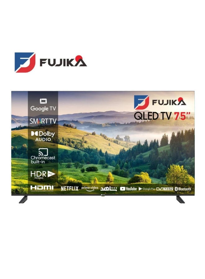 Fujika 75-inch Smart 4K TV - Android 15 - Black - FJK-75KQG - Image 1