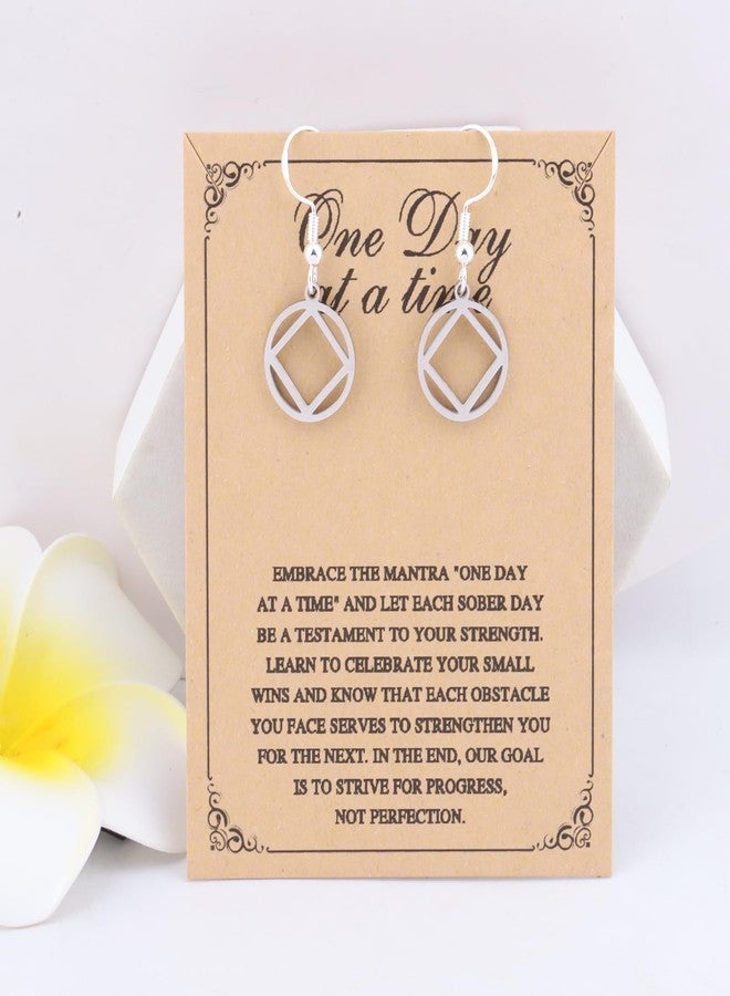 MAOFAED Sobriety Gift, Recovery NA Gift, Narcotics Anonymous Symbol Earring for Women, NA Jewelry (NAearring) - Image 4