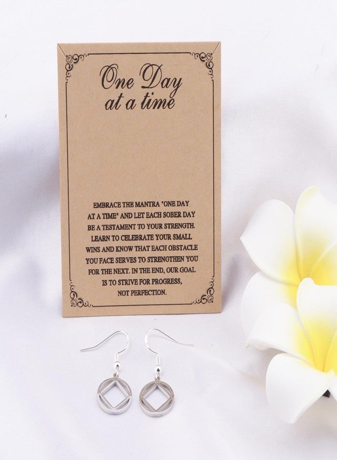 MAOFAED Sobriety Gift, Recovery NA Gift, Narcotics Anonymous Symbol Earring for Women, NA Jewelry (NAearring) - Image 3