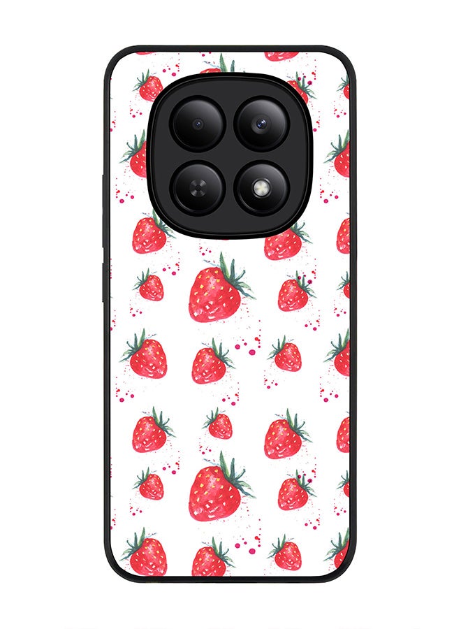 For Xiaomi Redmi Note 15 4G Case,Slim fit Camera Protection, Shockproof Thin Phone cover  - Dripping Strawberries
