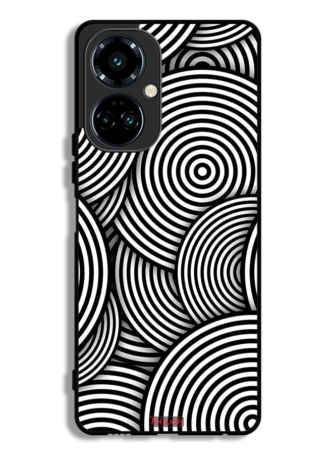 Tolwak Tecno Camon 19 Pro Protective Case Cover Circles Illusion Pattern - Image 1