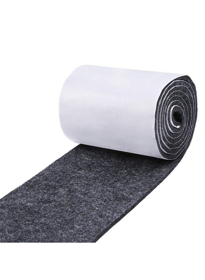 بليلي عبوة واحدة من شريط اللباد اللاصق الذاتي، لفة شريط اللباد المصنوع من البوليستر الرمادي الداكن بعرض 3.9 بوصة × طول 59 بوصة × سمك 0.15 بوصة لحماية الأثاث والأسطح الصلبة وشريط اللاصق DIY - Image 1