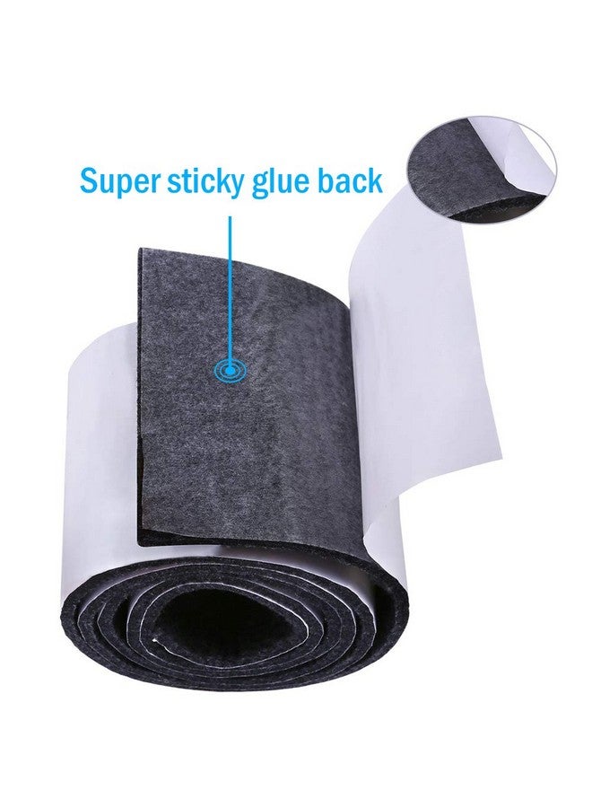 بليلي عبوة واحدة من شريط اللباد اللاصق الذاتي، لفة شريط اللباد المصنوع من البوليستر الرمادي الداكن بعرض 3.9 بوصة × طول 59 بوصة × سمك 0.15 بوصة لحماية الأثاث والأسطح الصلبة وشريط اللاصق DIY - Image 3