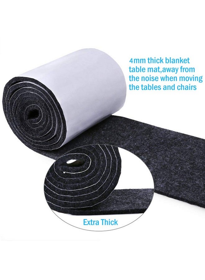 بليلي عبوة واحدة من شريط اللباد اللاصق الذاتي، لفة شريط اللباد المصنوع من البوليستر الرمادي الداكن بعرض 3.9 بوصة × طول 59 بوصة × سمك 0.15 بوصة لحماية الأثاث والأسطح الصلبة وشريط اللاصق DIY - Image 2