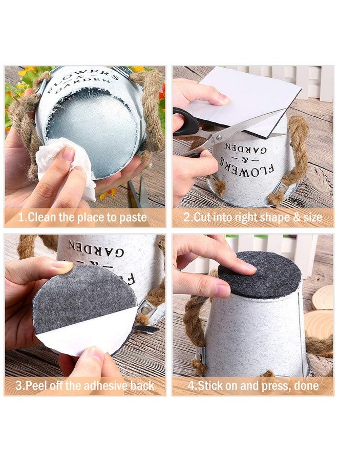 بليلي عبوة واحدة من شريط اللباد اللاصق الذاتي، لفة شريط اللباد المصنوع من البوليستر الرمادي الداكن بعرض 3.9 بوصة × طول 59 بوصة × سمك 0.15 بوصة لحماية الأثاث والأسطح الصلبة وشريط اللاصق DIY - Image 5