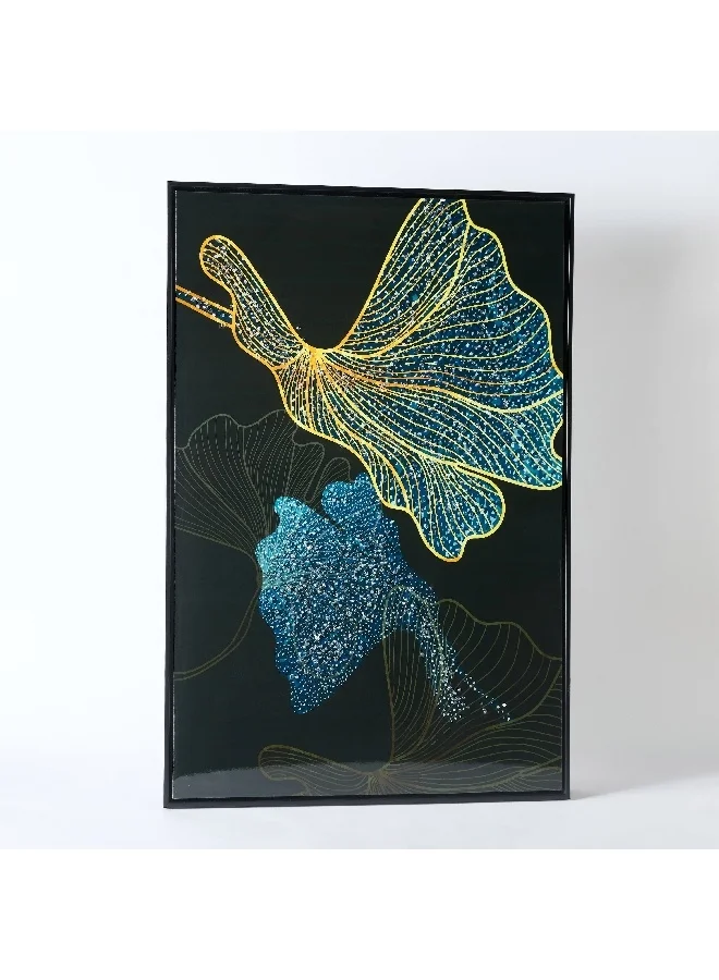 Home Box Fista Framed Lacquer Canvas with Beads 60 x 3.8 x 90 cm