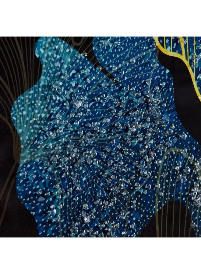 Home Box Fista Framed Lacquer Canvas with Beads 60 x 3.8 x 90 cm