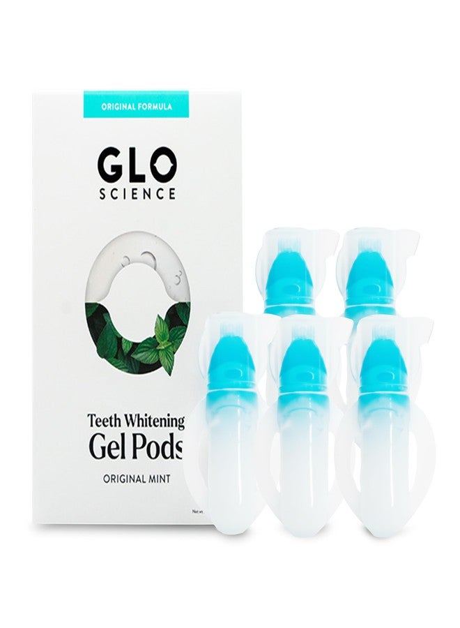 GLO Science Whitening Gel for Teeth – Sensitivity Free Tooth Whitener with 6% Hydrogen Peroxide – Fast, Safe, & Effective – Includes 5 Mint Pods - Image 1
