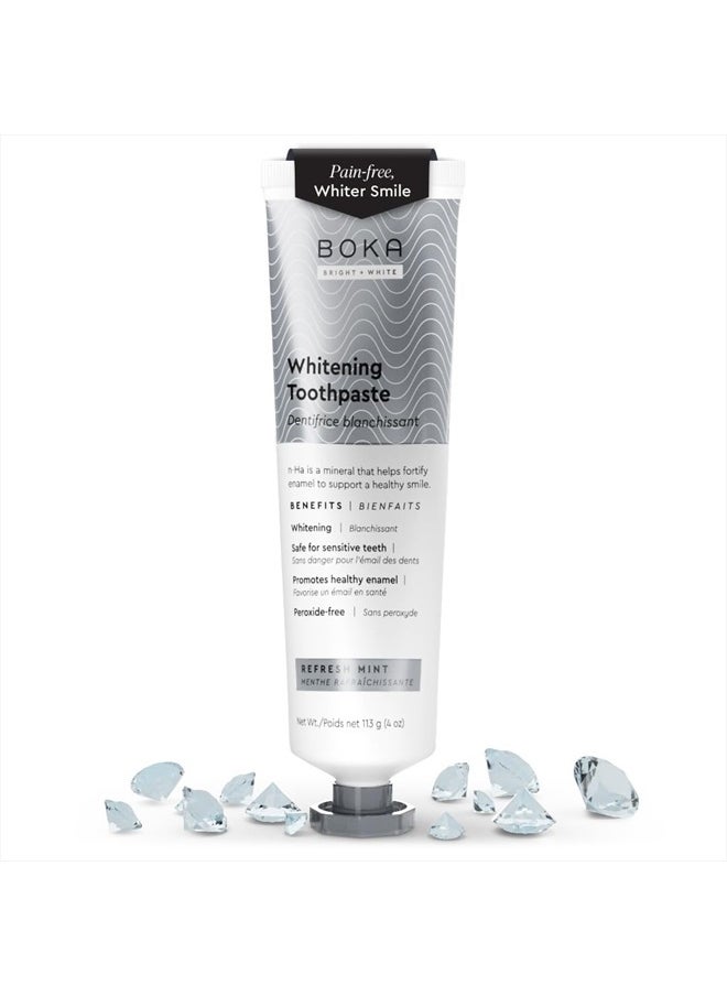 BOKA - Fluoride Free Toothpaste - Nano Hydroxyapatite, Remineralizing, Sensitive Teeth, Whitening - Dentist Recommended for Adult, Kids Oral Care - Refresh Mint Flavor, 4 Fl Oz 1Pk - Image 1