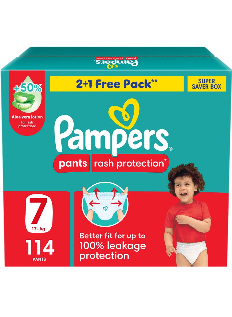 بامبرز Pants Size 7 Rash Protection 17+kg Super Saving Box - Image 1