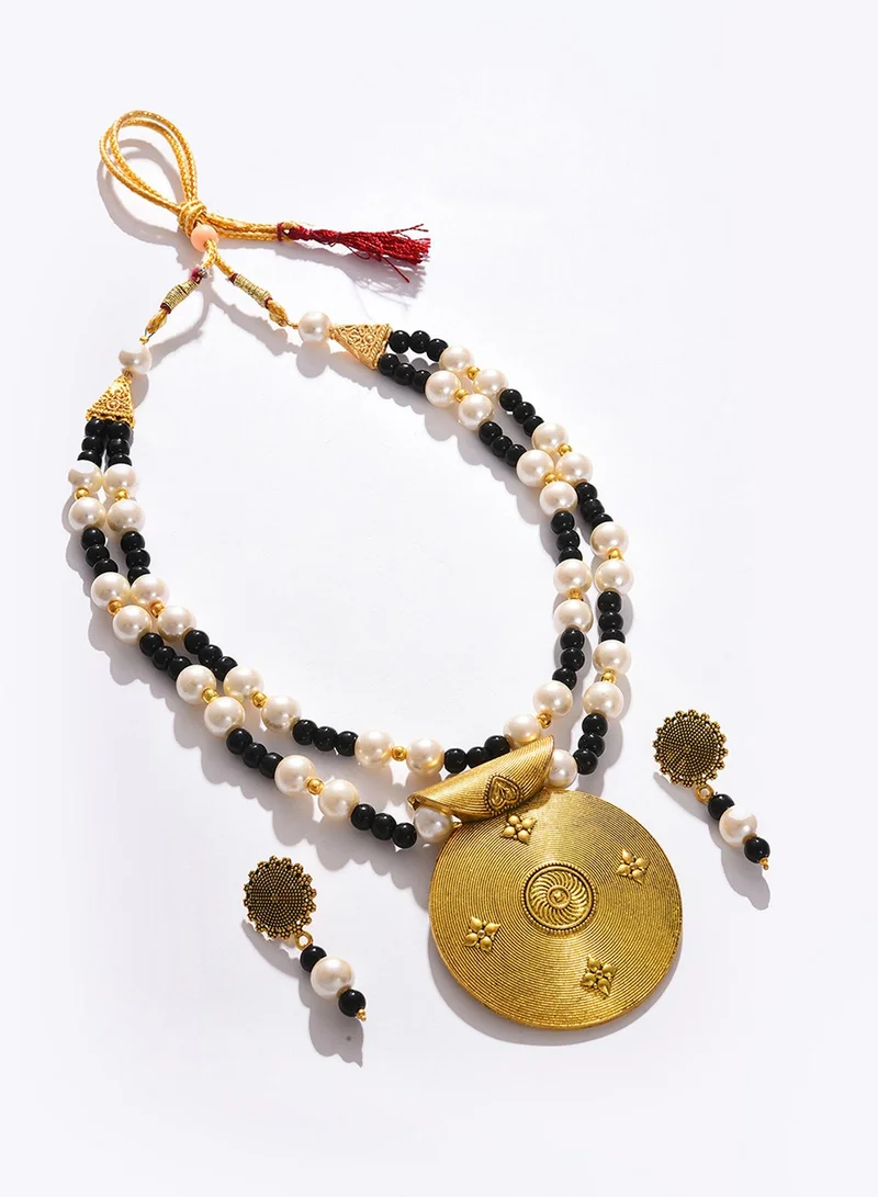 سوهي White Beaded Artificial Jewellery Set