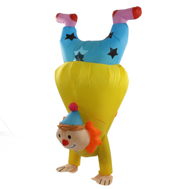 Inflatable Handstand Clown Costume: Durable Waterproof Lightweight Reusable Comfortable - Unique Fashionable Upside Down Design Adult Inflatable Halloween Costume for Halloween Parties Carnivals Festi - Image 2
