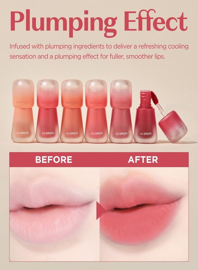 THESAEM Saemmy's Crema Velvet Tint 02 Rose Presso - Matte Lip Cream Velvet Finish Lip Makeup with Natural Plumping Effect - Long Lasting Smooth Fluffy Lips, 0.1oz. - Image 3