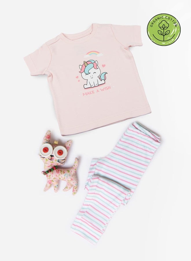 Keebee Organic Cotton Nightsuit combo set of 2 - Unicorn - Image 5