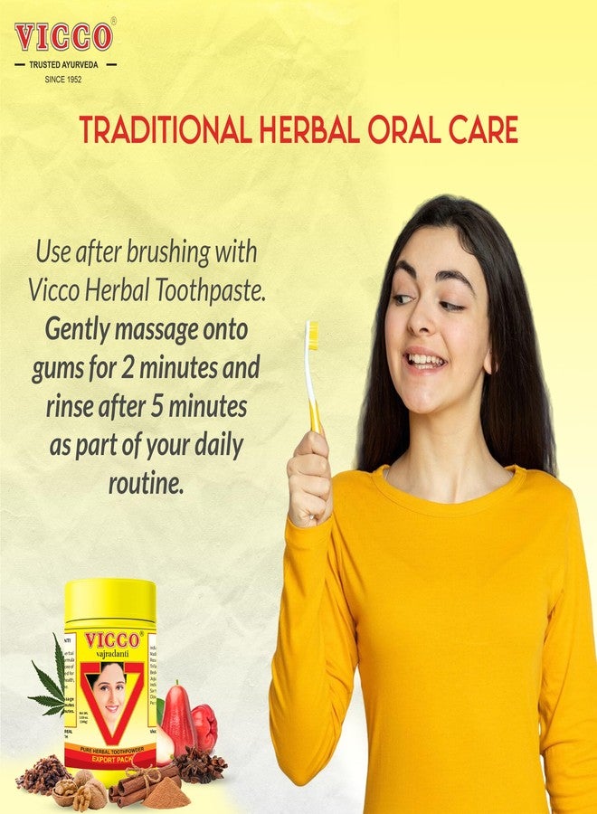 Vicco Vajradanti Herbal Tooth Powder, Classic Ayurvedic Blend with 18 Herbs & Barks, 3.53 oz (Pack of 2 - Image 3