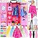ebuddy 104 Piece Fashion Doll Wardrobe Playset with Poseable 115 Doll 104 Accessories ASTMCertified Pretend Play Gift Set for Girls Ages 3 - Image 2