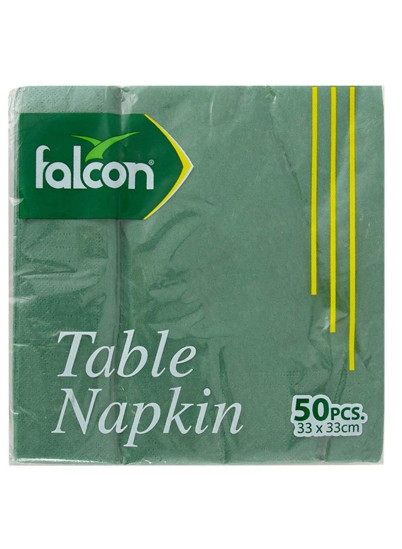 Falcon Table Napkin 33 X 33 Cm Green 50 Pc Pack - Image 1