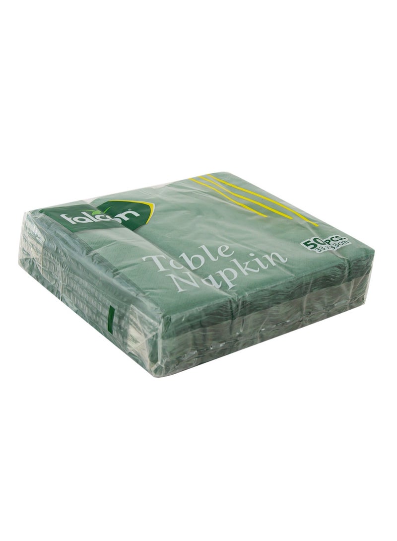 Falcon Table Napkin 33 X 33 Cm Green 50 Pc Pack - Image 2