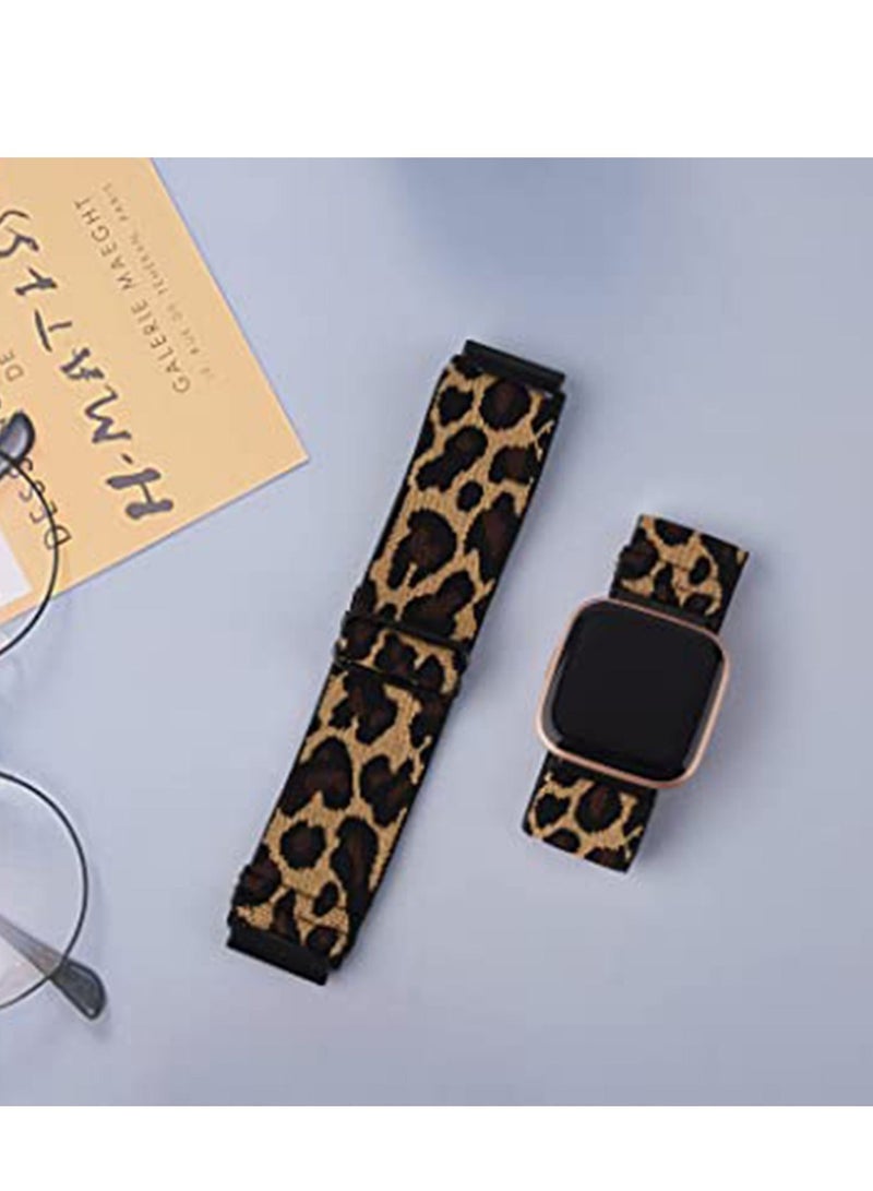 Watch Bands of Adjustable Elastic Compatible for Fitbit Versa 1/2 Special Edition Soft Stretchy Loop Bracelet Women Men Replacement Wristbands Smart (3 Pack) - Image 2