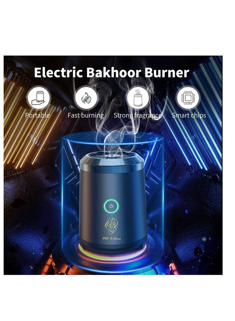 Raxoom Portable Electronic Bakhoor Burner,Mini Incense Burner Bakhoor, Rechargeable USB Aroma Diffuser,Car Incense burner Electric Arabic Incense Holder Muslim Home Decoration, Black - Image 5