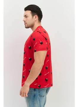 Originals by Brooklyn Cloth Men Crew Neck Short Sleeves Graphic Print T-Shirt, Red Combo  - Image 3