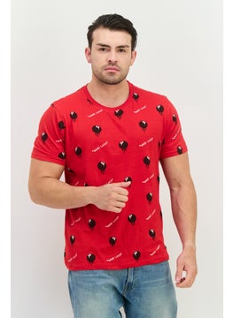 Originals by Brooklyn Cloth Men Crew Neck Short Sleeves Graphic Print T-Shirt, Red Combo  - Image 1