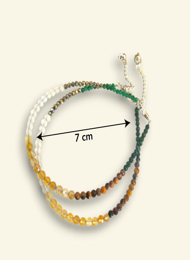 KariGhar Certified Dhan Yog Anklet Combo for Women | Wealth, Prosperity & Good Luck Crystal Anklet for Money Attraction & Financial Growth | Stylish Adjustable Daily Wear - Image 3