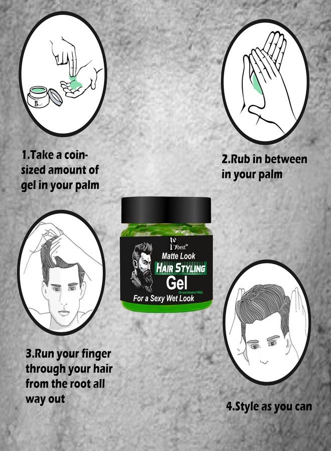 BBest Styling Hair Gel 100 gm | Strong Hold & Shine | Defines Curls, Tames Flyaways & Adds Texture | Non-Sticky Formula for All Hair Types - Image 4