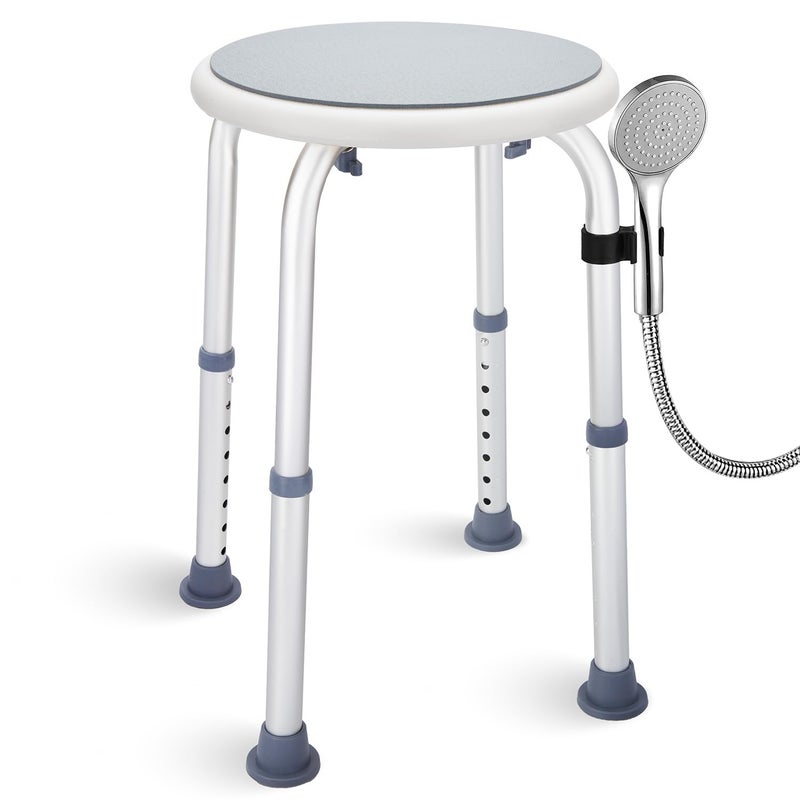 pxsulliao Adjustable Bath Seat, Bathroom Bathtub Shower Chair Stool for Elderly and Disabled, Seniors Tub Transfer Bench for Inside Shower (Grey, Basic Version) - Image 1