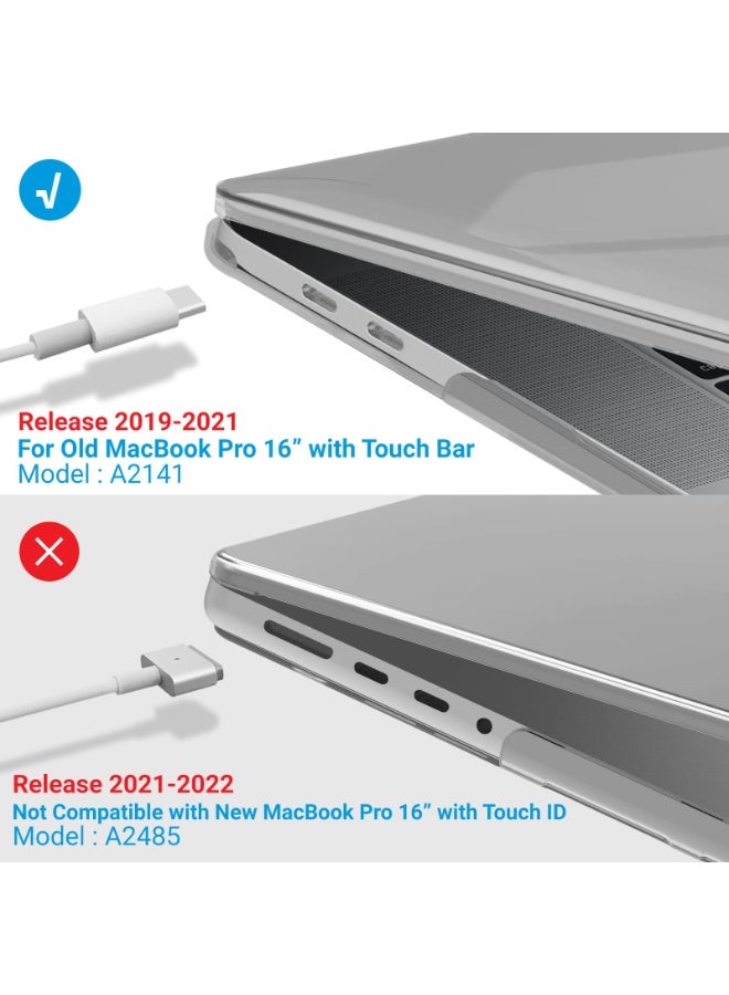 SANMUGEED Compatible with MacBook Pro 16 inch Case 2020 2019 Release A2141, Clear Plastic Laptop Hard Shell Case for MacBook Pro 16 Case with Touch Bar & Touch ID  - Image 3
