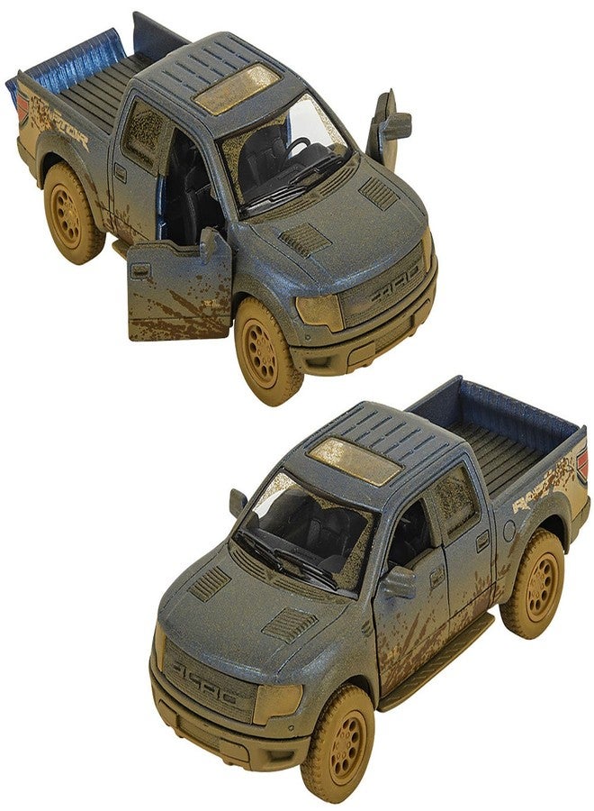 Magicwand 1:36 Scale Die-Cast with Openable Doors & Pull Back Action (Color May Vary) (Raptor Muddy) - Image 3