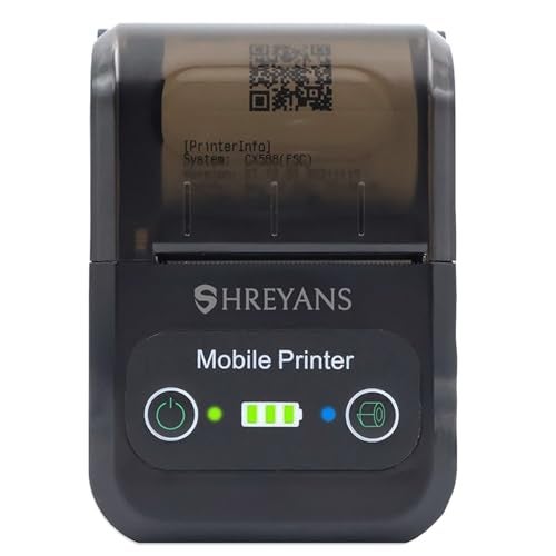 SHREYANS SRS58-201 Monochrome Label + Receipt Printer (Auto Cutter), Black - Image 1