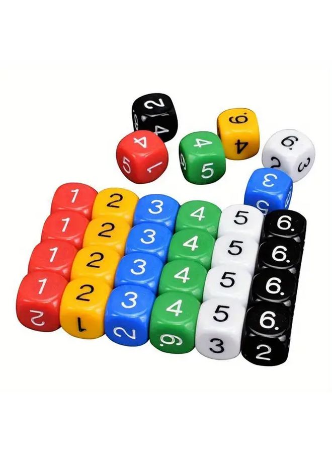 20Pcs Acrylic Dice Set Hexahedron Educational Math Games for Family Gatherings - Image 2