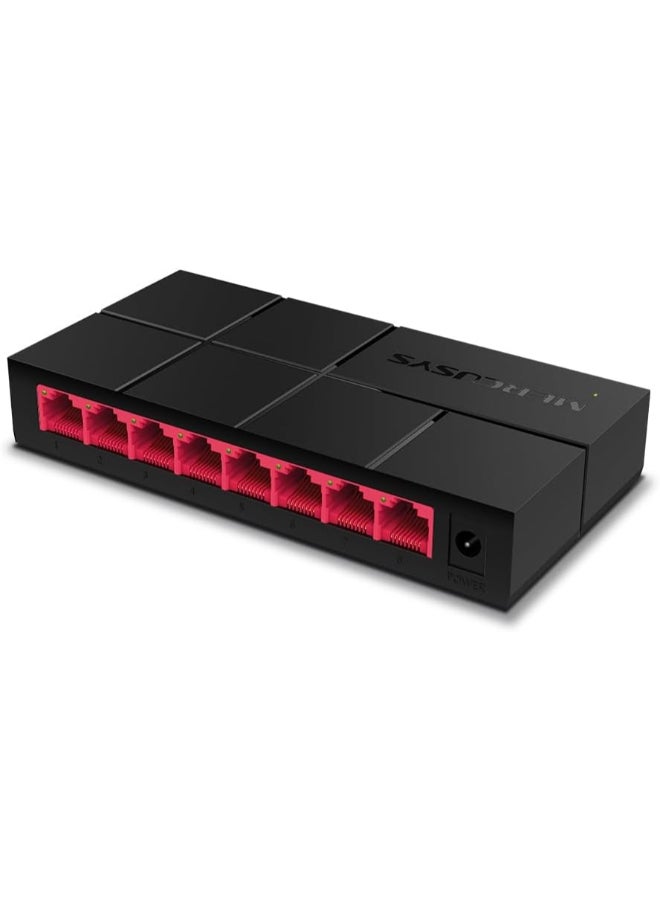 MERCUSYS 8-Port Gigabit Desktop Switch
PORT: 8× Gigabit Ports
SPEC: Desktop Steel Case, Wall Mounting
FEATURE: Plug and Play, Power Saving, Compact design Black - Image 2