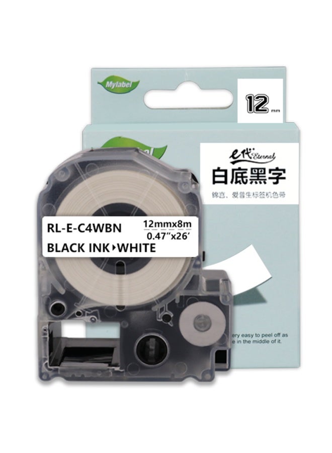 E-dai شريط تسميات مناسب لـ Epson 12mm خلفية بيضاء نص أسود ورق تسميات LW-K400 ماكينة تسميات 600p 1000p C410 Z700 Z900 Jingong SR230CH - Image 3