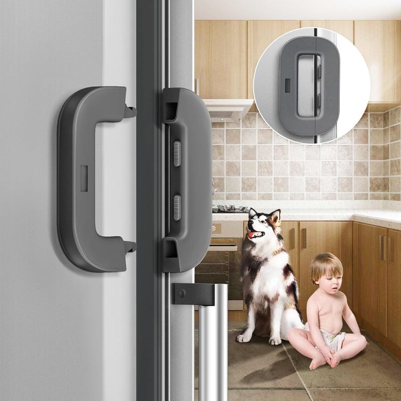 PRETOX Child Safety Door Locks Self Adhesive Cabinet Locks and Refrigerator Fridge Freezer Door Lock for Toddler Kids Refrigerator Fridge Cupboard Wardrobe Multi-Usage [1pcs] - Image 1