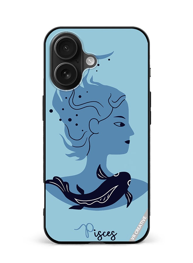 VR CREATIVE Protective Case Cover For Apple iPhone 16 Pisces Zodiac Sign 2 Design Multicolour