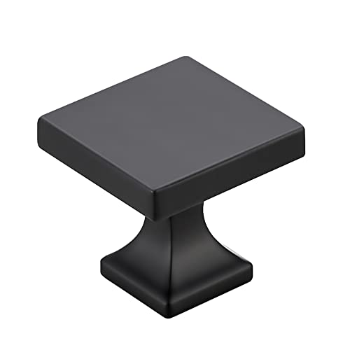HomeExpert Home Expert 30 Pack Cabinet Knobs Black Kitchen Hardware for Cabinets Drawers Dresser Matte Square Pulls - Image 1
