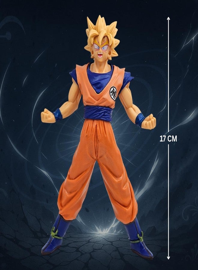Realmkart Goku Action Figure Ultra Instinct Dragon Ball Z Action Figures MUI Anime Action Figures Premium DBZ Action Figure 18CM for Anime Gift,Office Table,Study Table (Super Saiyan Goku) - Image 3