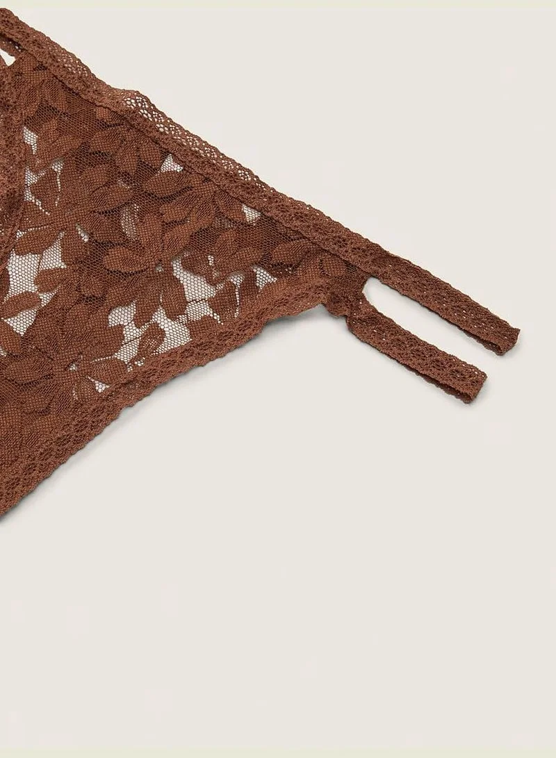 PINK ?Lace Strappy Thong Underwear