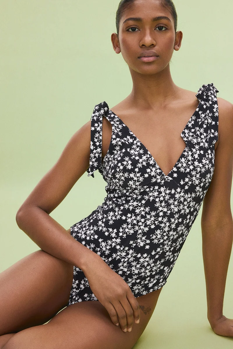 H&M Padded-cup High Leg swimsuit