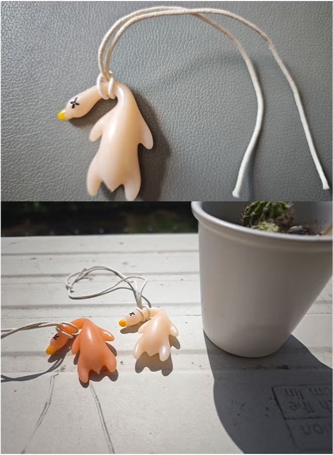 3PCS Creative color-changing roast duck pendants, cute pendants that change color when exposed to ultraviolet light  - Image 3