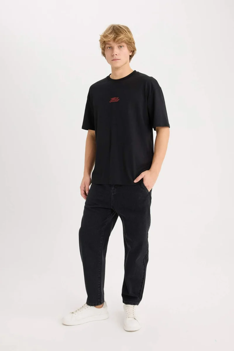 DeFacto Marvel Licensed Boxy Fit Crew Neck Printed Short Sleeve T-Shirt