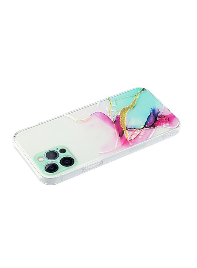 S-TOP Case For iPhone 12 Pro Hollow Marble Pattern TPU Straight Edge Fine Hole Protective Case - Image 4