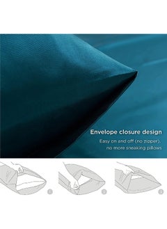 Somerfield Somer Field - Silk Pillowcases For Hair And Skin 2 Pack Standard Size with Envelope Closure (2 Pcs Pillowcases (50 x 75 cm) (Dark Green)  - Image 3