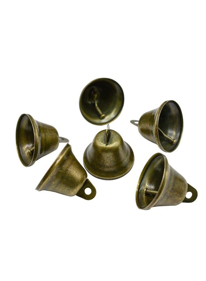 Maydahui 10 PCS Small Jingle Bells Bronze Vintage Mini (1.7"X 1.5") for Dog Potty Training,Dog Door Bell,Wedding, Dog Collar,Christmas Hallowmas Decoration - Image 2