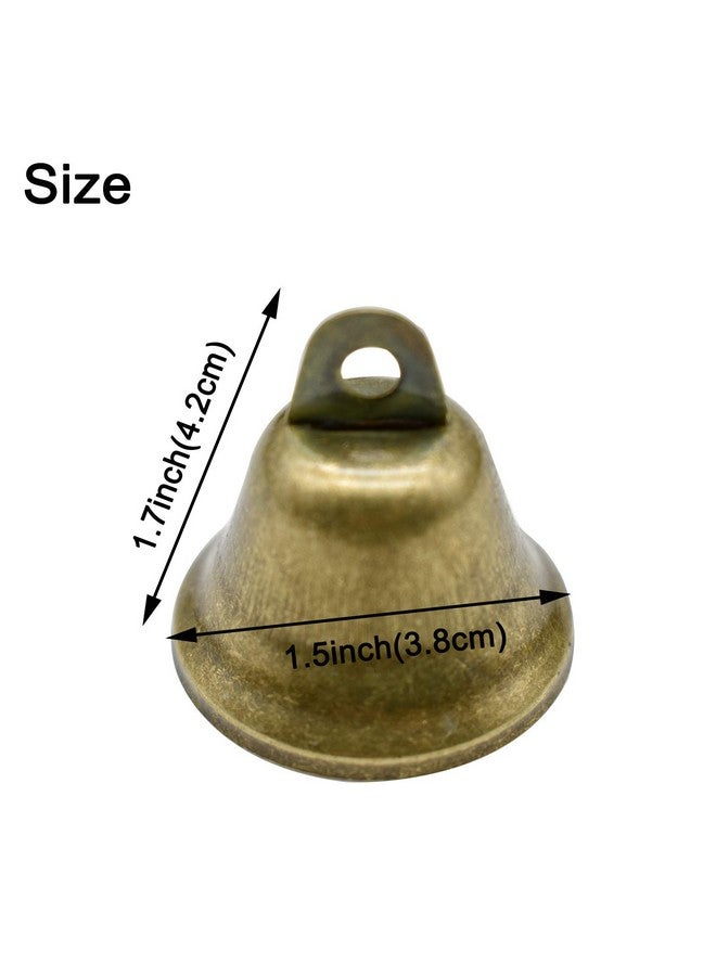 Maydahui 10 PCS Small Jingle Bells Bronze Vintage Mini (1.7"X 1.5") for Dog Potty Training,Dog Door Bell,Wedding, Dog Collar,Christmas Hallowmas Decoration - Image 3