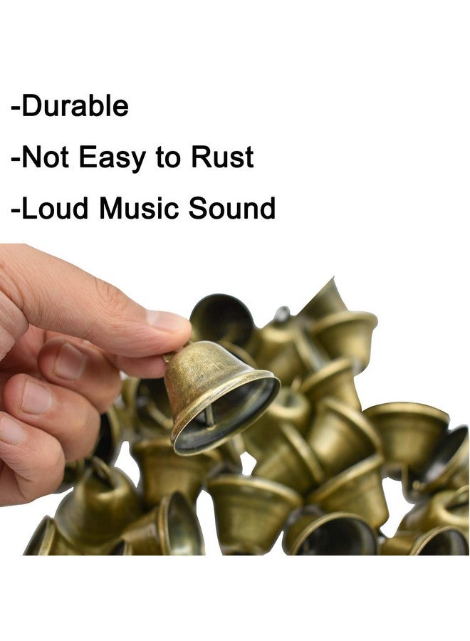 Maydahui 10 PCS Small Jingle Bells Bronze Vintage Mini (1.7"X 1.5") for Dog Potty Training,Dog Door Bell,Wedding, Dog Collar,Christmas Hallowmas Decoration - Image 5