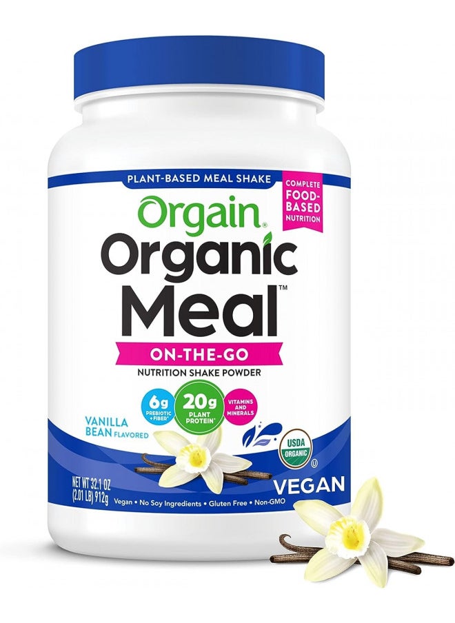 Orgain - Orgain Organic Vegan Meal Replacement Protein Powder, Vanilla Bean - 20g Plant Based Protein, Gluten Free, Dairy Free, Lactose Free, Soy Free, No Sugar Added, For Smoothies & Shakes - 2.03lb - Image 1